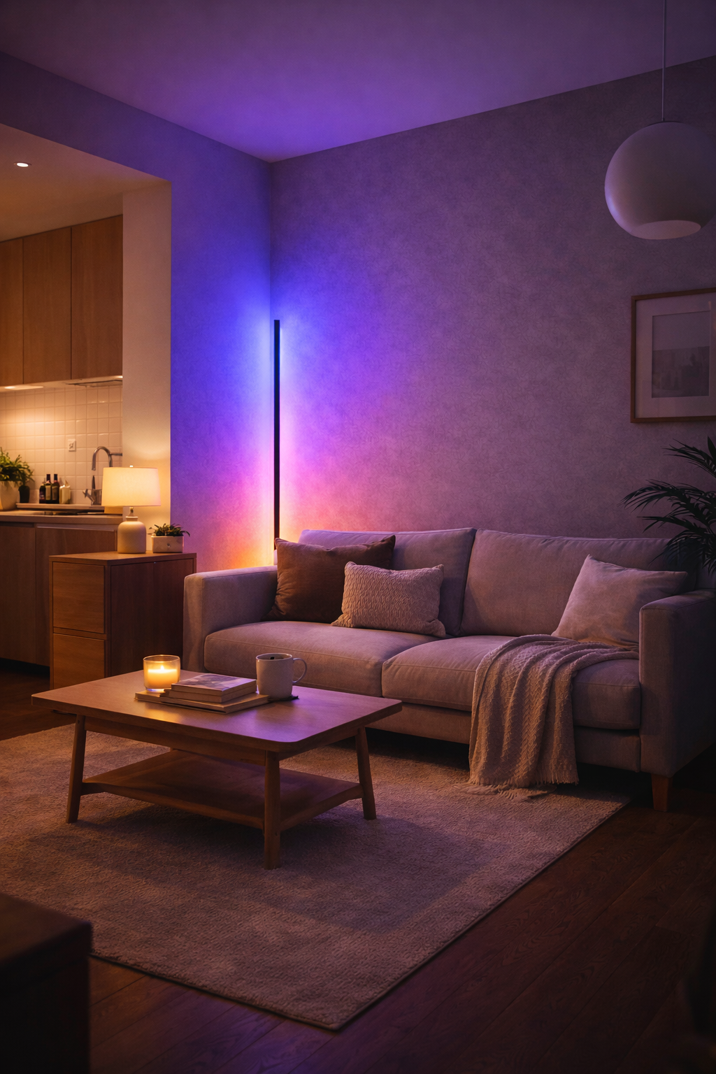 AuraGlow™ RGB Corner Floor Lamp