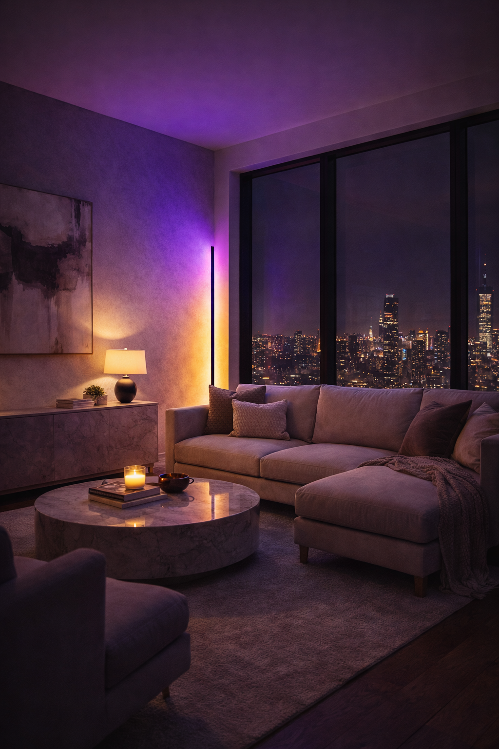 AuraGlow™ RGB Corner Floor Lamp