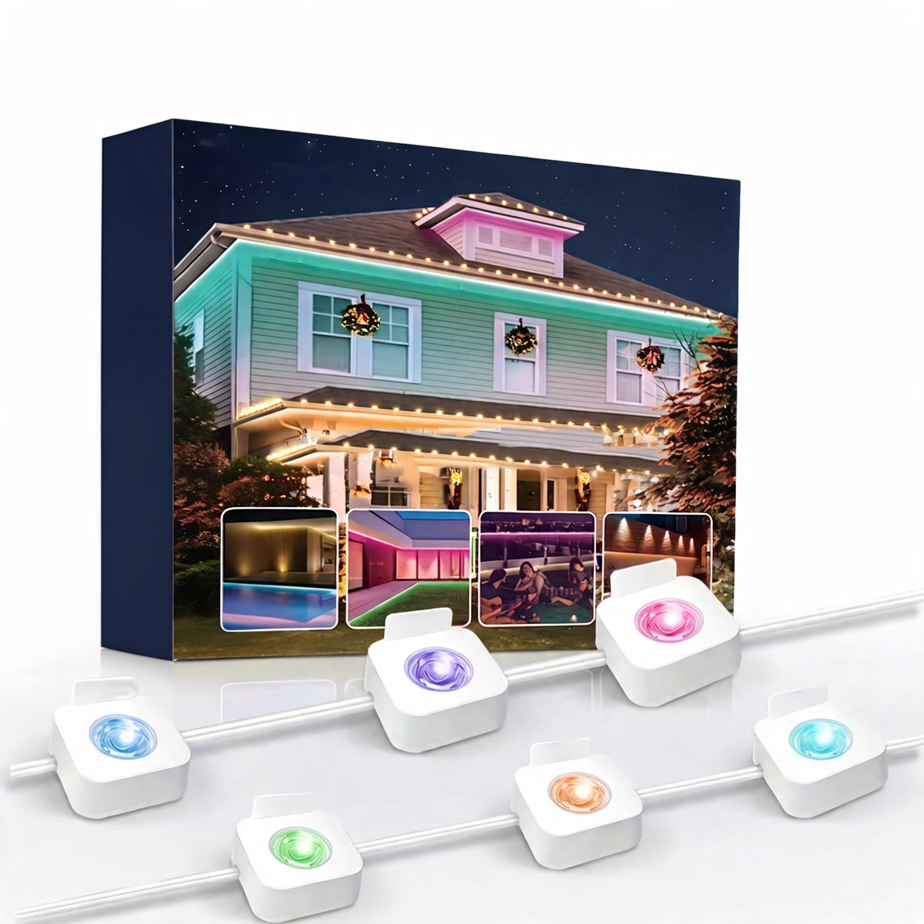 AuraVista eaves lights color-changing roofline glow