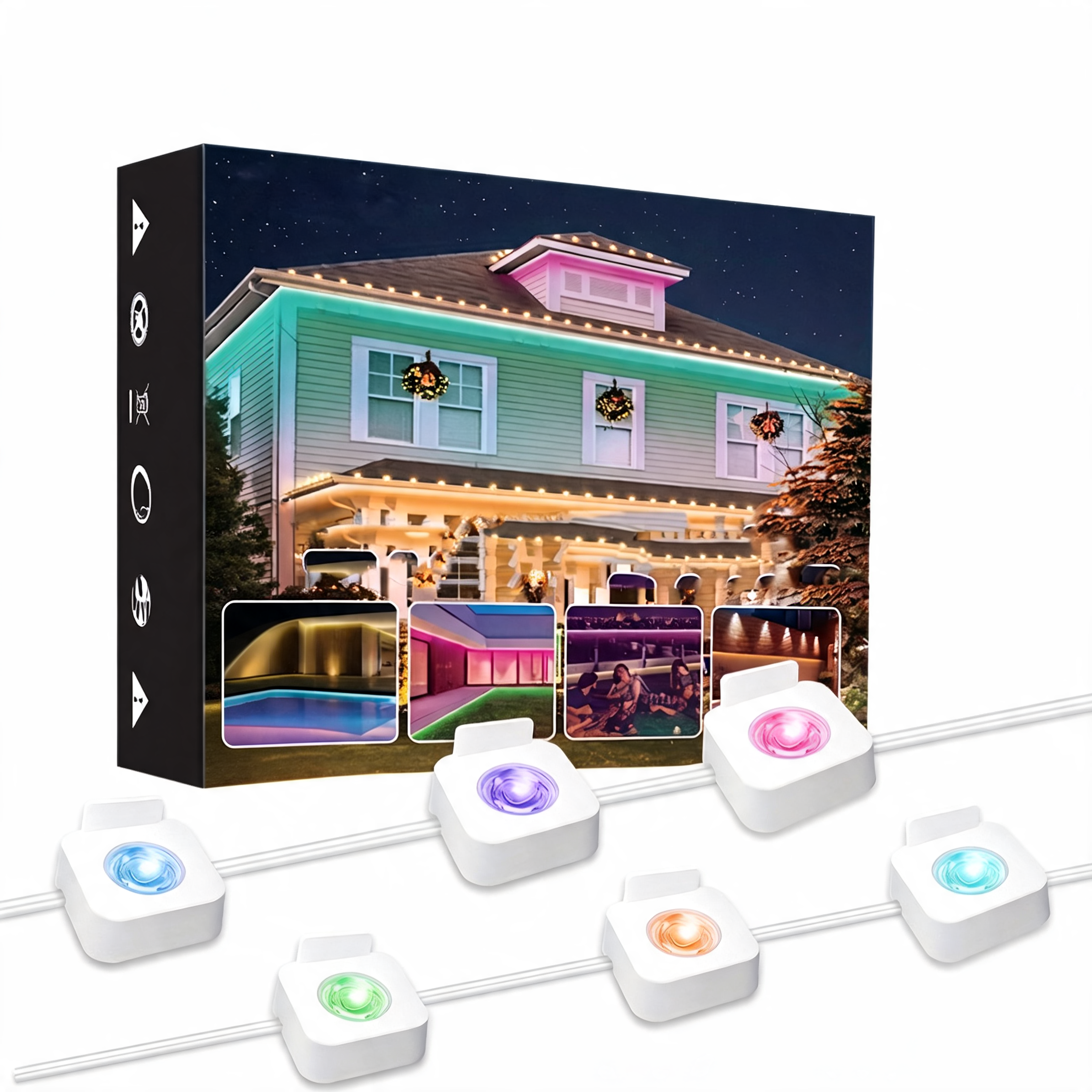 AuraVista weatherproof eaves lighting detail