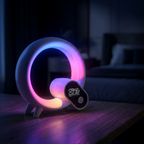 AuraDawn atmosphere light glowing colorful RGB in a dark room at night